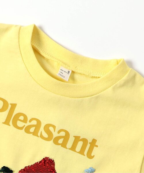 apres les cours（アプレレクール）の「5柄PVC・スパンコールモチーフTシャツ（Tシャツ/カットソー・キッズ・アイボリー/ピンク/ラベンダー/ミント/イエロー・90/100/110/120/140/80/130）」の20枚目の写真