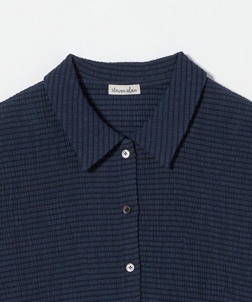 Steven Alan（スティーブンアラン）の「＜Steven Alan＞クレープ チェック ロングスリーブ シャツ（シャツ/ブラウス・レディース・ベージュ/ネイビー・FREE）」の14枚目の写真