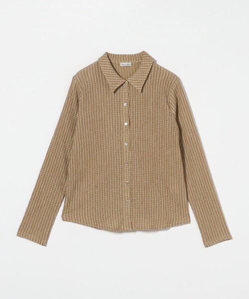 Steven Alan（スティーブンアラン）の「＜Steven Alan＞クレープ チェック ロングスリーブ シャツ（シャツ/ブラウス・レディース・ベージュ/ネイビー・FREE）」の18枚目の写真