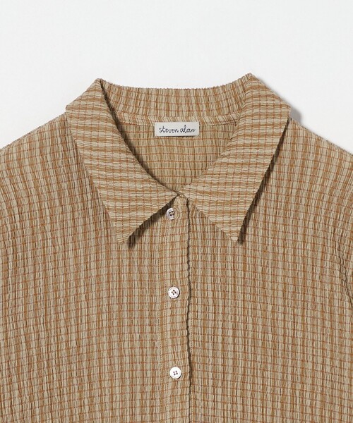 Steven Alan（スティーブンアラン）の「＜Steven Alan＞クレープ チェック ロングスリーブ シャツ（シャツ/ブラウス・レディース・ベージュ/ネイビー・FREE）」の20枚目の写真