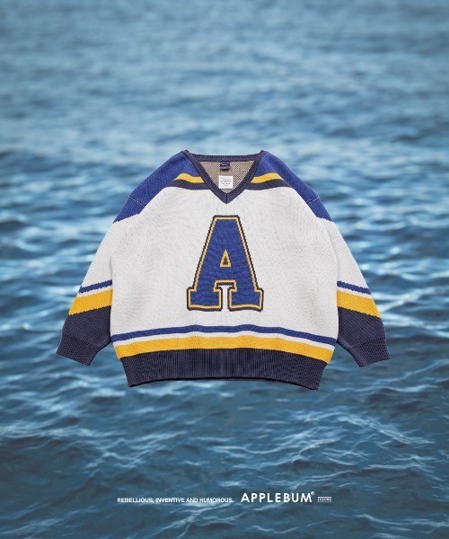 APPLEBUM(アップルバム)の「Hockey Jerseys Knit Sweater(ニット/セーター・メンズ・ホワイト系その他・MEDIUM/LARGE/X-LARGE)」の1枚目の写真