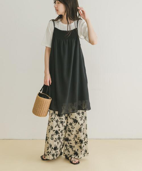 ITEMS URBANRESEARCH(アイテムズ アーバンリサーチ)の「ボイルチュニックキャミソール(チュニック・レディース・ブラック/ホワイト・FREE)」の6枚目の写真