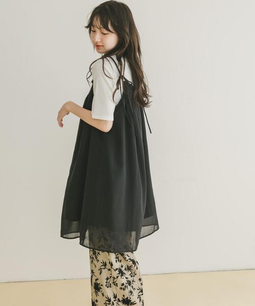 ITEMS URBANRESEARCH(アイテムズ アーバンリサーチ)の「ボイルチュニックキャミソール(チュニック・レディース・ブラック/ホワイト・FREE)」の8枚目の写真