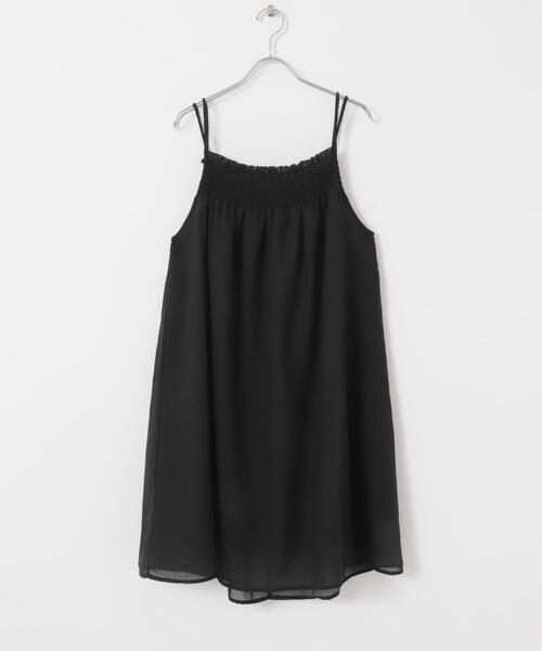 ITEMS URBANRESEARCH(アイテムズ アーバンリサーチ)の「ボイルチュニックキャミソール(チュニック・レディース・ブラック/ホワイト・FREE)」の14枚目の写真