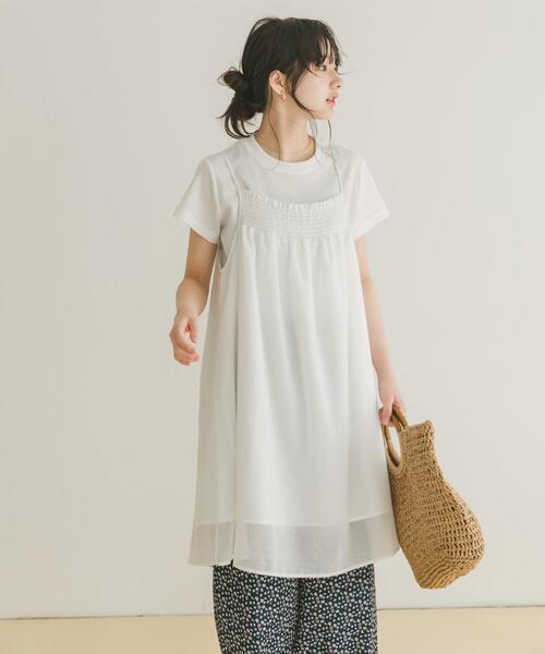 ITEMS URBANRESEARCH(アイテムズ アーバンリサーチ)の「ボイルチュニックキャミソール(チュニック・レディース・ブラック/ホワイト・FREE)」の19枚目の写真