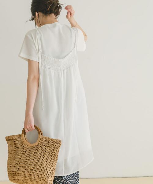 ITEMS URBANRESEARCH(アイテムズ アーバンリサーチ)の「ボイルチュニックキャミソール(チュニック・レディース・ブラック/ホワイト・FREE)」の21枚目の写真