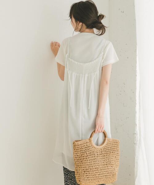 ITEMS URBANRESEARCH(アイテムズ アーバンリサーチ)の「ボイルチュニックキャミソール(チュニック・レディース・ブラック/ホワイト・FREE)」の22枚目の写真