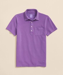 ⑱Brooks Brothers 新品 ポロシャツ 紫 BROOKS BROTHERS(ブルックスブラザーズ) 鹿の子 ポロシャツ