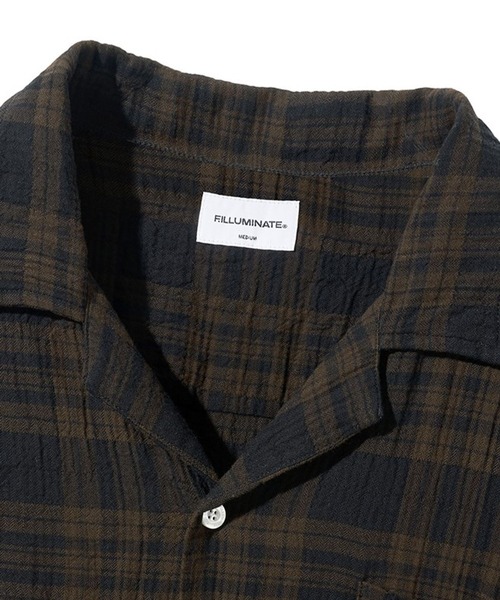 F.ILLUMINATE(フィルミネイト)の「【UNISEX】Filluminate/オープンカラーチェック半袖シャツ(シャツ/ブラウス・レディース・ブラウン/グレー・SMALL/MEDIUM/LARGE)」の15枚目の写真