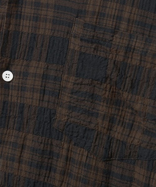 F.ILLUMINATE(フィルミネイト)の「【UNISEX】Filluminate/オープンカラーチェック半袖シャツ(シャツ/ブラウス・レディース・ブラウン/グレー・SMALL/MEDIUM/LARGE)」の16枚目の写真