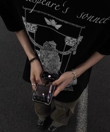 【NOWLE】 ヴィンテージ風 アートワーク Tシャツ
