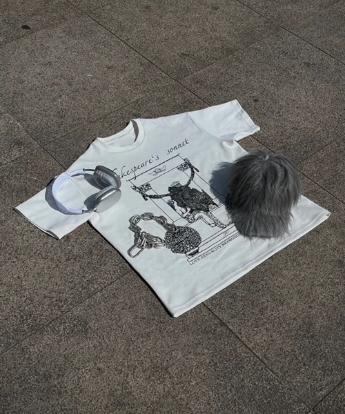 NOWLE(ノウル)の「【NOWLE】 ヴィンテージ風 アートワーク Tシャツ(Tシャツ/カットソー・メンズ・ブラック/ホワイト・LARGE/X-LARGE/MEDIUM)」の12枚目の写真