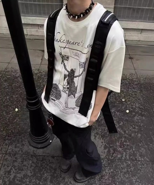 NOWLE(ノウル)の「【NOWLE】 ヴィンテージ風 アートワーク Tシャツ(Tシャツ/カットソー・メンズ・ブラック/ホワイト・LARGE/X-LARGE/MEDIUM)」の11枚目の写真