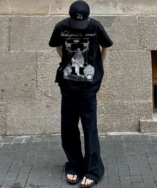 NOWLE(ノウル)の「【NOWLE】 ヴィンテージ風 アートワーク Tシャツ(Tシャツ/カットソー・メンズ・ブラック/ホワイト・LARGE/X-LARGE/MEDIUM)」の7枚目の写真
