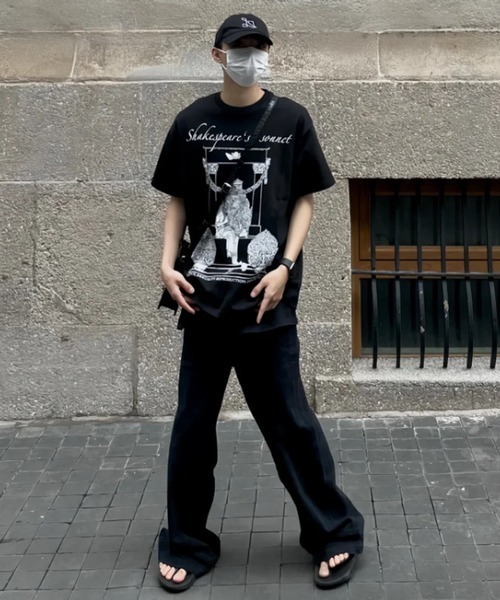 NOWLE(ノウル)の「【NOWLE】 ヴィンテージ風 アートワーク Tシャツ(Tシャツ/カットソー・メンズ・ブラック/ホワイト・LARGE/X-LARGE/MEDIUM)」の6枚目の写真