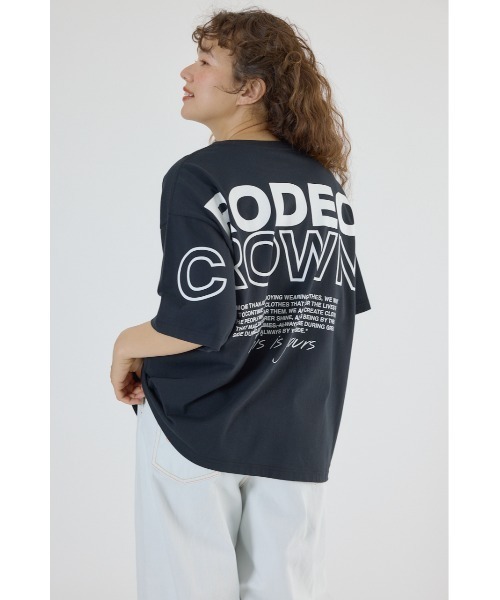 RODEO CROWNS WIDE BOWL(ロデオクラウンズワイドボウル)の「PALETTEロゴTシャツ(Tシャツ/カットソー・レディース・オフホワイト/サックスブルー/カーキ/ブラック・FREE)」の3枚目の写真