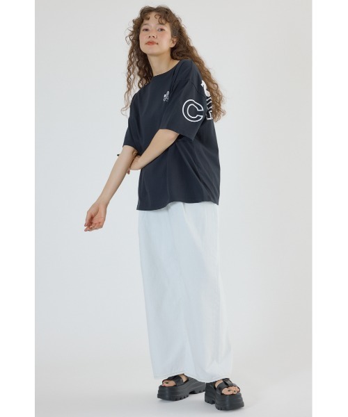 RODEO CROWNS WIDE BOWL(ロデオクラウンズワイドボウル)の「PALETTEロゴTシャツ(Tシャツ/カットソー・レディース・オフホワイト/サックスブルー/カーキ/ブラック・FREE)」の9枚目の写真