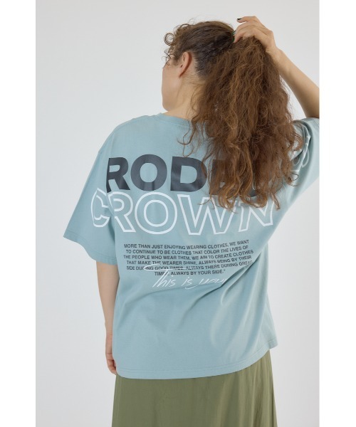 RODEO CROWNS WIDE BOWL(ロデオクラウンズワイドボウル)の「PALETTEロゴTシャツ(Tシャツ/カットソー・レディース・オフホワイト/サックスブルー/カーキ/ブラック・FREE)」の14枚目の写真
