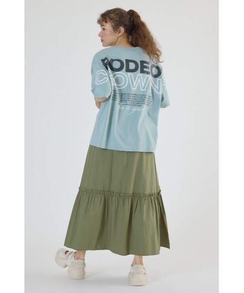 RODEO CROWNS WIDE BOWL(ロデオクラウンズワイドボウル)の「PALETTEロゴTシャツ(Tシャツ/カットソー・レディース・オフホワイト/サックスブルー/カーキ/ブラック・FREE)」の16枚目の写真