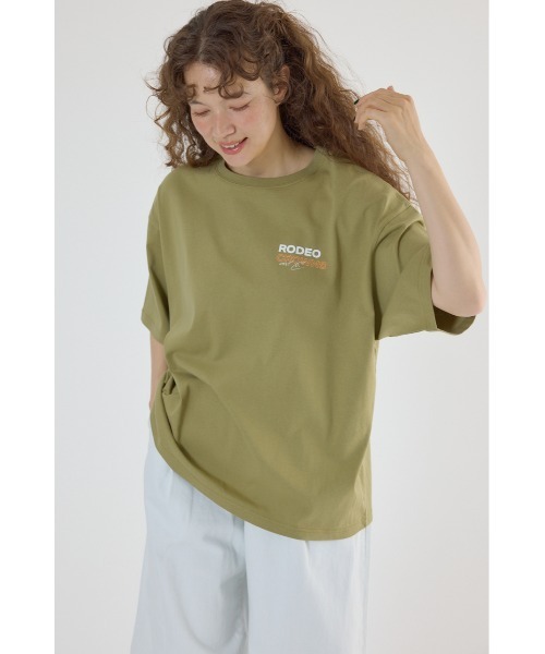 RODEO CROWNS WIDE BOWL(ロデオクラウンズワイドボウル)の「PALETTEロゴTシャツ(Tシャツ/カットソー・レディース・オフホワイト/サックスブルー/カーキ/ブラック・FREE)」の19枚目の写真