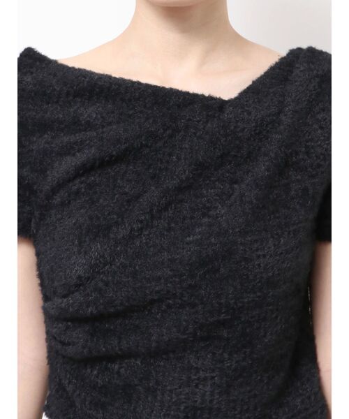 EMODA（エモダ）の「テクスチャードレープトップ（Tシャツ/カットソー・レディース・ブルー/グレー/アイボリー・FREE）」の8枚目の写真