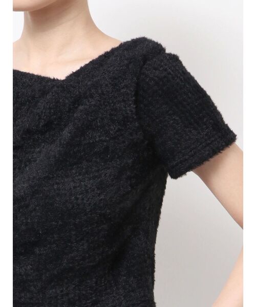 EMODA（エモダ）の「テクスチャードレープトップ（Tシャツ/カットソー・レディース・ブルー/グレー/アイボリー・FREE）」の9枚目の写真