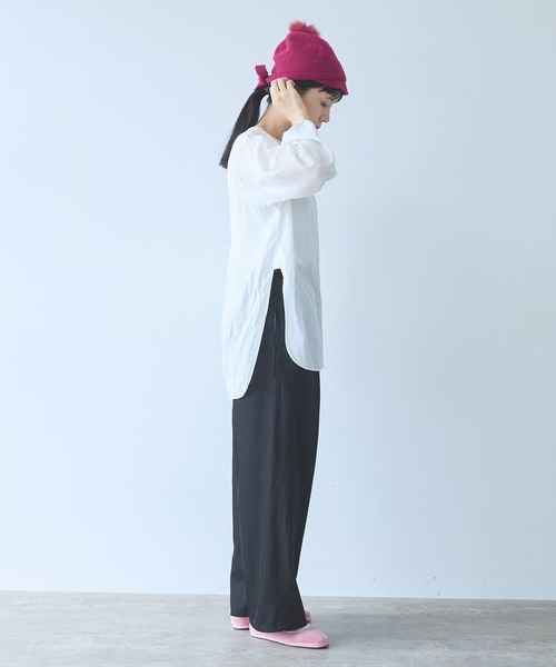 yuni（ユニ　）の「△recycled cotton チュニックブラウス（シャツ/ブラウス・レディース・ホワイト/ブラック・FREE）」の8枚目の写真