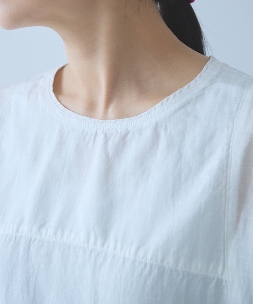 yuni（ユニ　）の「△recycled cotton チュニックブラウス（シャツ/ブラウス・レディース・ホワイト/ブラック・FREE）」の15枚目の写真