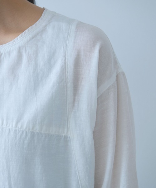 yuni（ユニ　）の「△recycled cotton チュニックブラウス（シャツ/ブラウス・レディース・ホワイト/ブラック・FREE）」の16枚目の写真