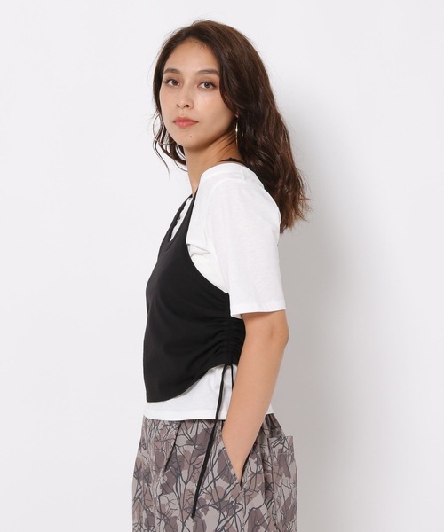 HEREIAM(ヘレイアム)の「【HEREIAM】吸水速乾/バイカラーツインプルオーバー(Tシャツ/カットソー・レディース・ブラック/ホワイト・FREE)」の8枚目の写真