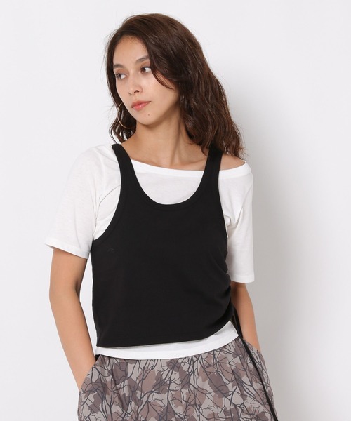 HEREIAM(ヘレイアム)の「【HEREIAM】吸水速乾/バイカラーツインプルオーバー(Tシャツ/カットソー・レディース・ブラック/ホワイト・FREE)」の9枚目の写真