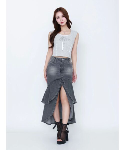 EATME（イートミー）の「バレエリボンノースリーブ（Tシャツ/カットソー・レディース・ピンク/グレー/アイボリー/ブラック・FREE）」の17枚目の写真