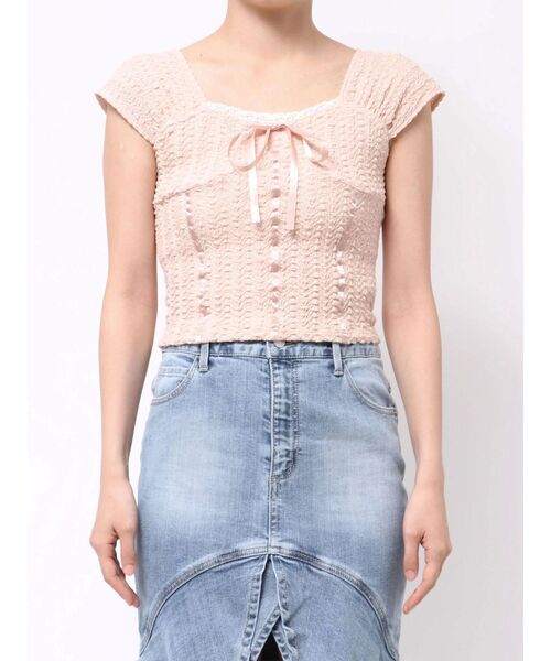 EATME（イートミー）の「バレエリボンノースリーブ（Tシャツ/カットソー・レディース・ピンク/グレー/アイボリー/ブラック・FREE）」の21枚目の写真