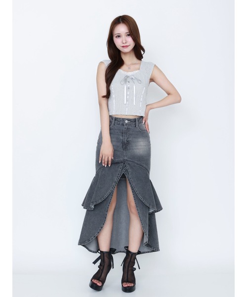 EATME（イートミー）の「バレエリボンノースリーブ（Tシャツ/カットソー・レディース・ピンク/グレー/アイボリー/ブラック・FREE）」の7枚目の写真