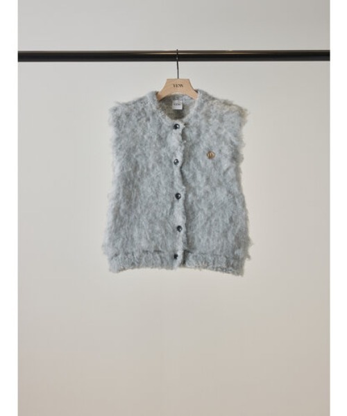 YENN（イエン）の「【 YENN / イエン 】FLUFFY VEST / フラッフィーベスト（ニット/セーター・レディース・グレー/カーキ/ライトグリーン・FREE）」の13枚目の写真