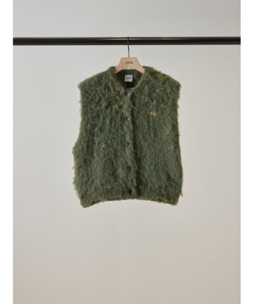 YENN（イエン）の「【 YENN / イエン 】FLUFFY VEST / フラッフィーベスト（ニット/セーター・レディース・グレー/カーキ/ライトグリーン・FREE）」の14枚目の写真