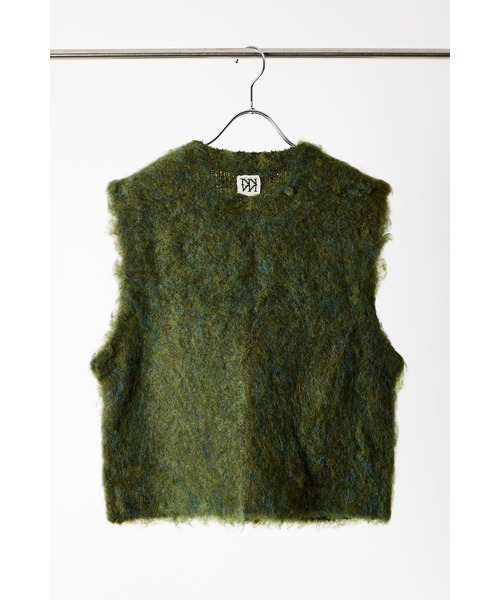 YENN（イエン）の「【 YENN / イエン 】FLUFFY VEST / フラッフィーベスト（ニット/セーター・レディース・グレー/カーキ/ライトグリーン・FREE）」の5枚目の写真
