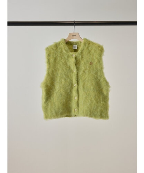 YENN（イエン）の「【 YENN / イエン 】FLUFFY VEST / フラッフィーベスト（ニット/セーター・レディース・グレー/カーキ/ライトグリーン・FREE）」の10枚目の写真