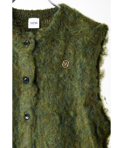 YENN（イエン）の「【 YENN / イエン 】FLUFFY VEST / フラッフィーベスト（ニット/セーター・レディース・グレー/カーキ/ライトグリーン・FREE）」の11枚目の写真