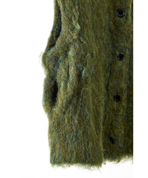 YENN（イエン）の「【 YENN / イエン 】FLUFFY VEST / フラッフィーベスト（ニット/セーター・レディース・グレー/カーキ/ライトグリーン・FREE）」の12枚目の写真