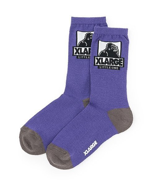 XLARGE KIDS（エクストララージキッズ）の「OGクルーソックス（ソックス/靴下・キッズ・ブラック/ホワイト/グリーン/パープル・15-17cm/17-19cm/13-15cm/19-21cm）」の4枚目の写真