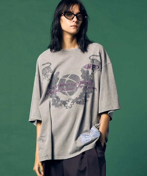 MAISON SPECIAL(メゾンスペシャル)の「《UNISEX》【Hypnose Association for MAISON SPECIAL】「Tiger」Prime-Over Crew Neck T-Shirt/プライムオーバークルーネックTシャツ【MAISON SPECIAL/メゾンスペシャル】(Tシャツ/カットソー・メンズ・ブラック/ライトグレー・2/1)」の6枚目の写真