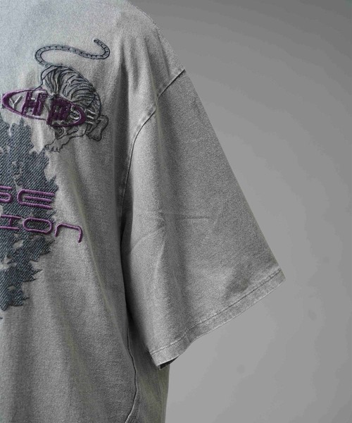 MAISON SPECIAL(メゾンスペシャル)の「《UNISEX》【Hypnose Association for MAISON SPECIAL】「Tiger」Prime-Over Crew Neck T-Shirt/プライムオーバークルーネックTシャツ【MAISON SPECIAL/メゾンスペシャル】(Tシャツ/カットソー・メンズ・ブラック/ライトグレー・2/1)」の13枚目の写真