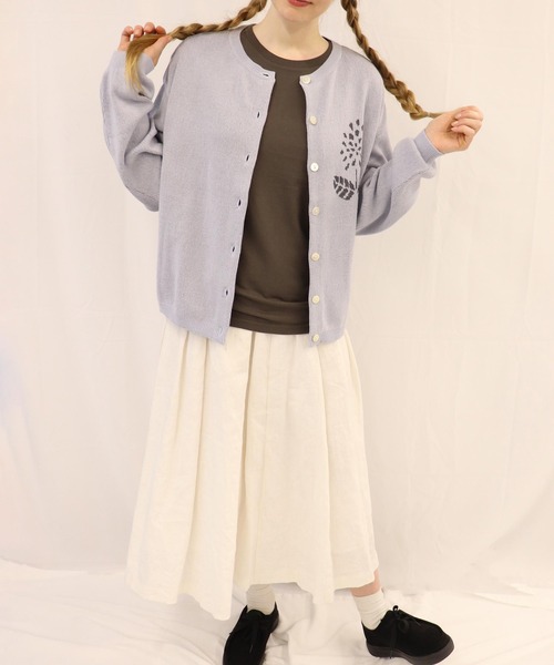 haupia（ハウピア）の「Dahlia'Swan Lake'【ニットカーディガン】（カーディガン/ボレロ・レディース・チャコールグレー/クリーム/ブラック/サックスブルー・MEDIUM）」の21枚目の写真