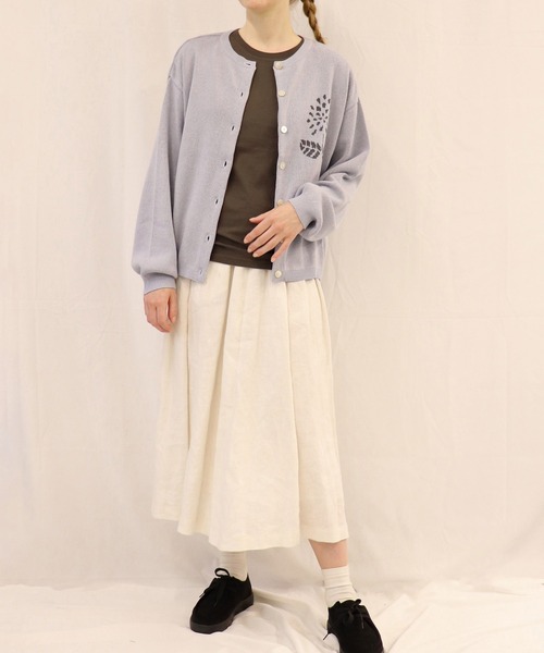 haupia（ハウピア）の「Dahlia'Swan Lake'【ニットカーディガン】（カーディガン/ボレロ・レディース・チャコールグレー/クリーム/ブラック/サックスブルー・MEDIUM）」の22枚目の写真