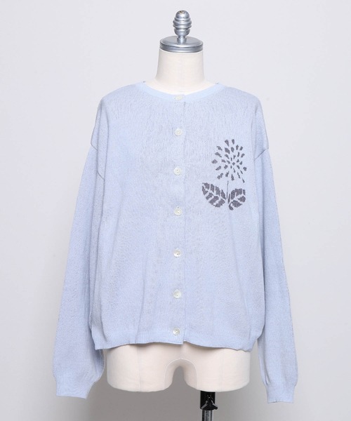 haupia（ハウピア）の「Dahlia'Swan Lake'【ニットカーディガン】（カーディガン/ボレロ・レディース・チャコールグレー/クリーム/ブラック/サックスブルー・MEDIUM）」の11枚目の写真