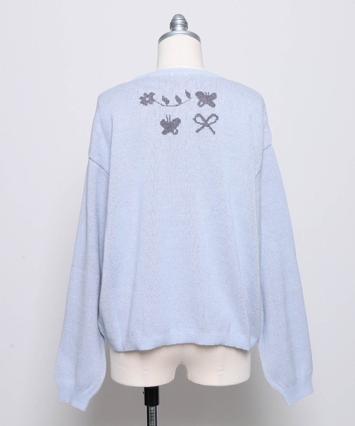 haupia（ハウピア）の「Dahlia'Swan Lake'【ニットカーディガン】（カーディガン/ボレロ・レディース・チャコールグレー/クリーム/ブラック/サックスブルー・MEDIUM）」の13枚目の写真