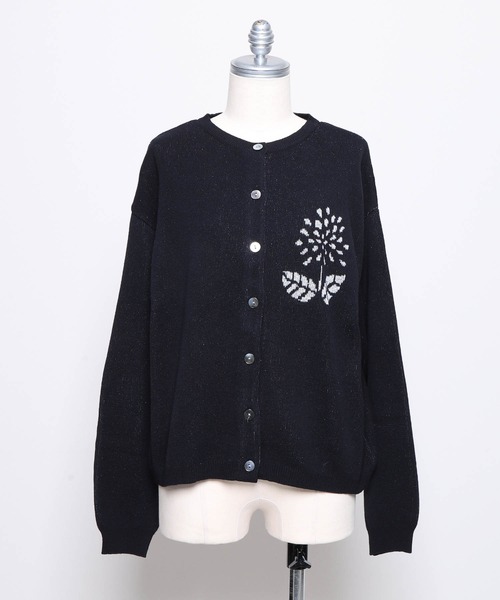 haupia（ハウピア）の「Dahlia'Swan Lake'【ニットカーディガン】（カーディガン/ボレロ・レディース・チャコールグレー/クリーム/ブラック/サックスブルー・MEDIUM）」の16枚目の写真