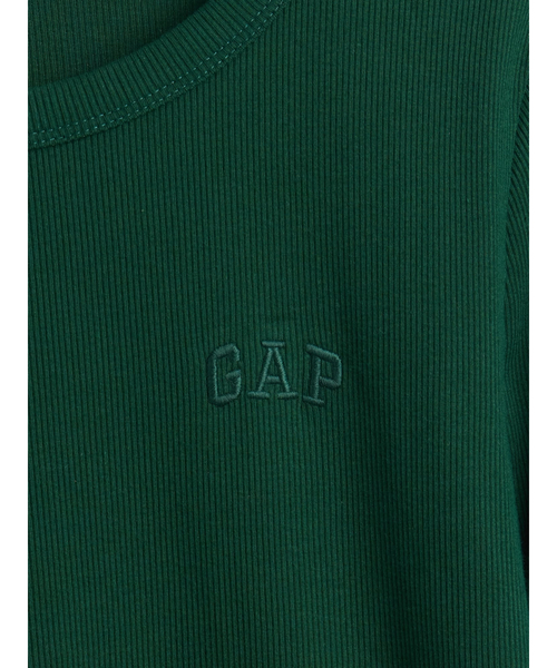 GAP（ギャップ）の「リブ Gapロゴ クロップド クルーネックTシャツ（Tシャツ/カットソー・レディース・ブラック/ホワイト/グリーン/グレー/ブラック系その他・XS/S/M/L/XL/XXS）」の15枚目の写真