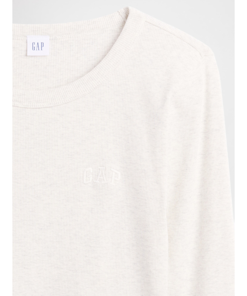 GAP（ギャップ）の「リブ Gapロゴ クロップド クルーネックTシャツ（Tシャツ/カットソー・レディース・ブラック/ホワイト/グリーン/グレー/ブラック系その他・XS/S/M/L/XL/XXS）」の16枚目の写真